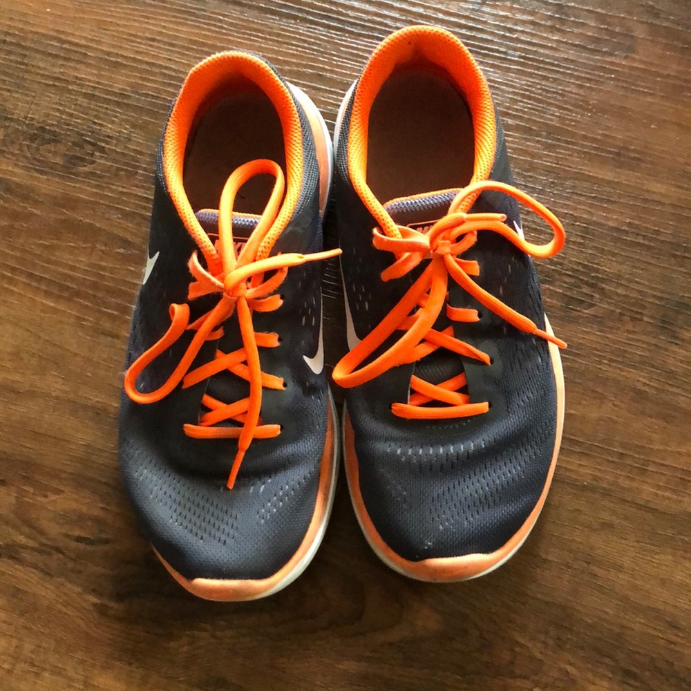 Orange & Gray Nike tennis shoes